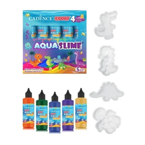 Kooky Aqua Slime Dinazor Dünyası Seti 5li