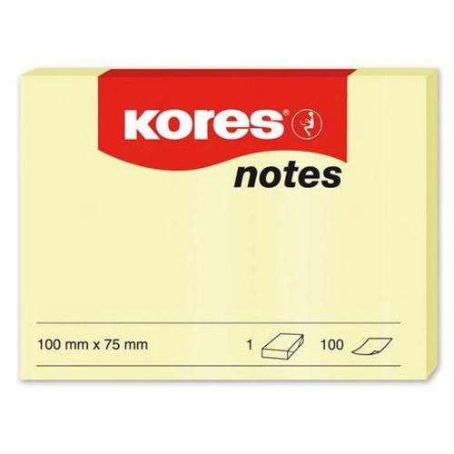 Kores Yapışkanlı Not Kağıdı Sarı 100x75 MM 100 Syf  46100