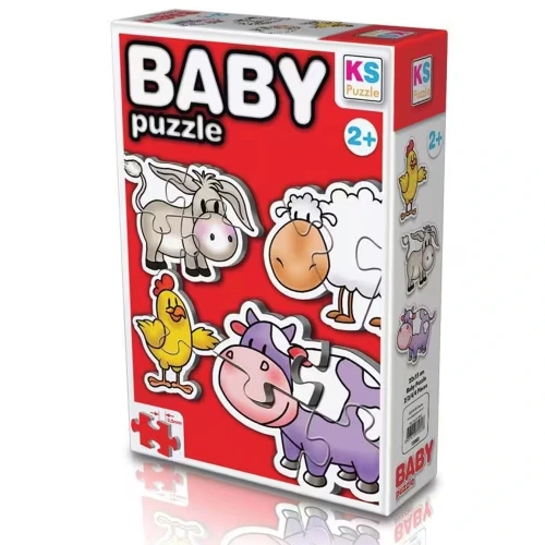 Ks Games Çiftlik Hayvanları/farm Animals 4in1 Puzzle 2/3/4/4