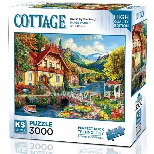Ks Games Puzzle 3000 Parça Yetişkin  House By The Pond 23015