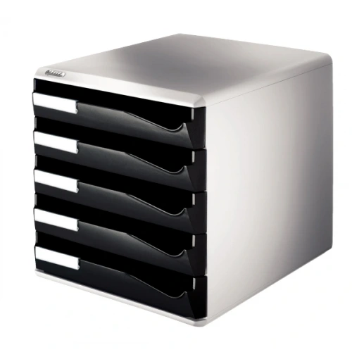 Leitz Evrak Rafı Çekmeceli Plastik 5 Li Siyah 5280