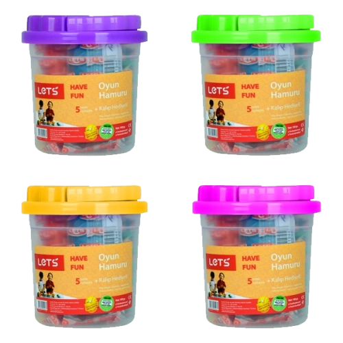 Lets Oyun Hamuru Kalıp Hediyeli 100 GR 5 Renk L8100