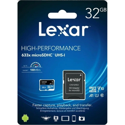 Lexar  32gb A1 V10 U1 Hafıza Kartı + Adaptör
