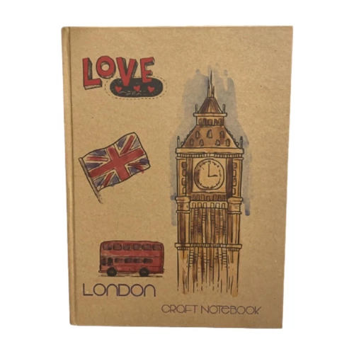 Liz Defter Kraft Kapak 20x28 Kitap Kağıdı 144 YP Kareli