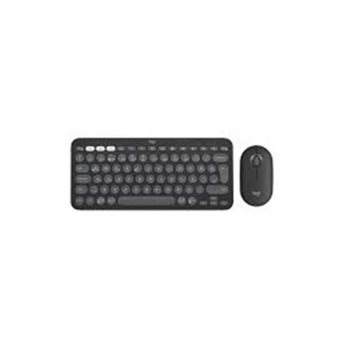 Logitech 920-012245 Grafit Pebble 2 Combo Çoklu Sessiz Kablosuz Türkçe Q Klavye Mouse Seti