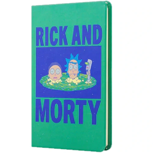 Mabbels Sert Kapak Lastikli Mini Defter Rick And Morty Yeşil 80 Yp 9x14 Dft-388371