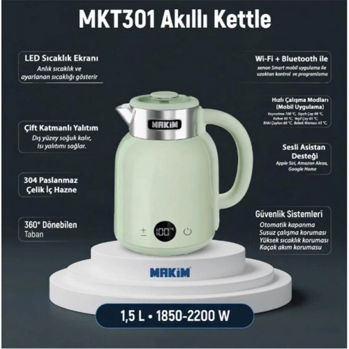 Makim Mkt301 Akıllı Yeşil Kettle