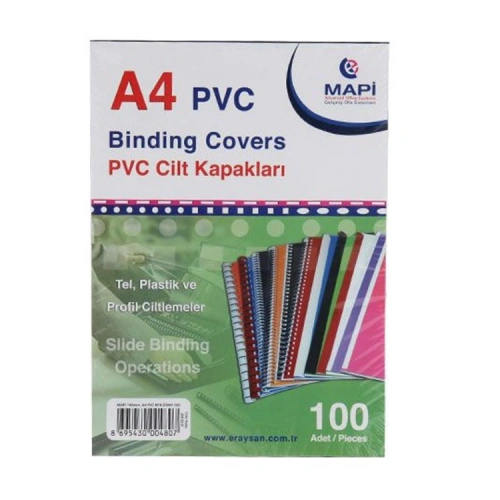 Mapi Plastik Cilt Kapağı Opak A4 160 Mic Siyah 100’lü