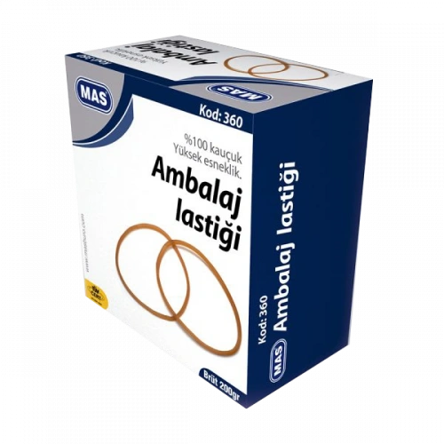 Mas Ambalaj Lastik Kutu %100 Kauçuk 200 Gr 360