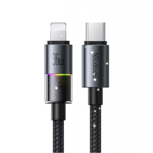 Mcdodo Ca-8190 Type-c To Lighning 7 Renkli Led Işıklı 36w 1.2m Kablo