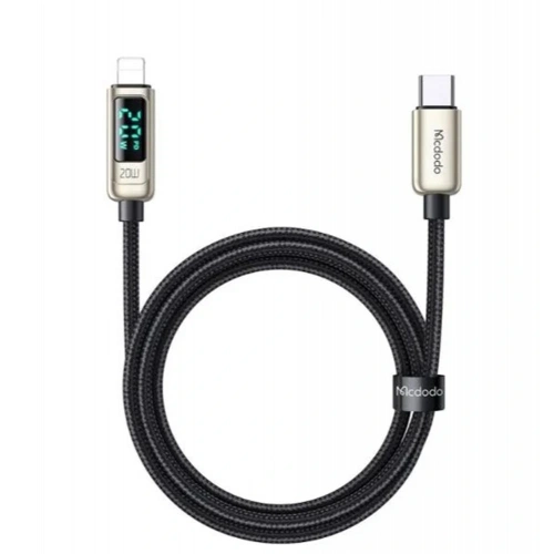 MCDODO CA-8811 20W DİJİTAL GÖSTERGELİ TYPE-C TO LİGHTNİNG PD DATA-ŞARJ KABLOSU-GÜMÜŞ