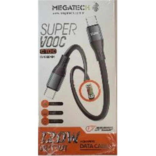 Megatech Mt-120t Hasır 120w Type-c To Type-c Data Kablosu