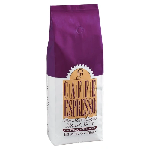 Mehmet Efendi 1000gr Espresso Roasted Coffe Blend Çekirdek Kahve No:3 ( Wt 35,2 Oz)