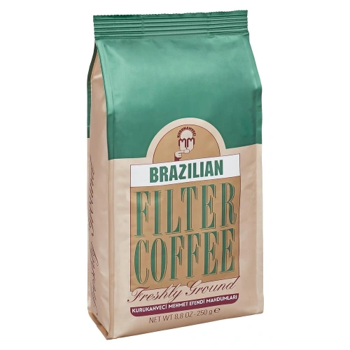 Mehmet Efendi 250gr Brazılan Filtre Kahve ( Freshly Ground ) ( Net WT 8,8 OZ)