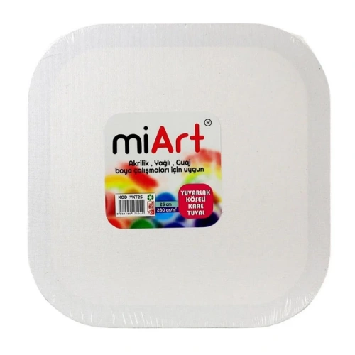 Miart Tuval Yuvarlak Köşeli Kare 20 Cm
