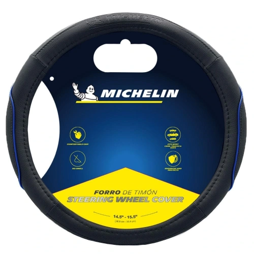 Michelin Mc1003naz Premium Suni Deri Direksiyon Kılıfı Mavi
