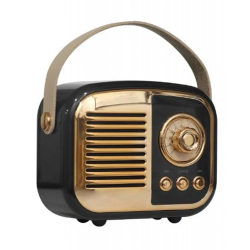 Mikado Md-24bt Echoes 3w 800mah Siyah Usb+tf Kart+bluetooth Destekli Klasik Retro Müzik Kutusu