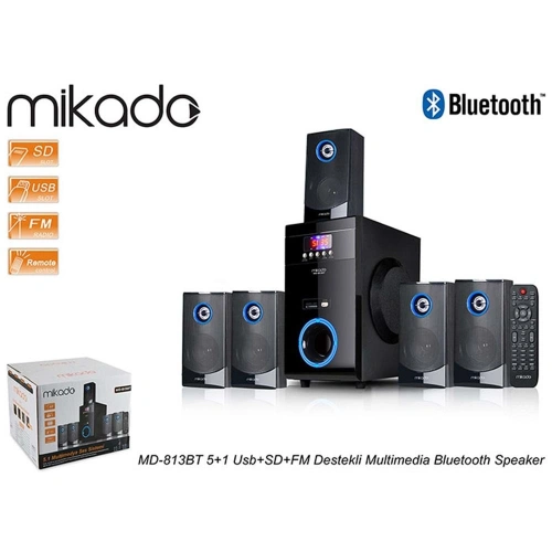 Mikado Md-581bt 5+1 Usb -sd - Fm Destekli Multimedia Bluetooth Speaker