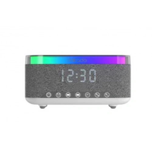 Mikado Md-w10 1200mah 10w Gri Bt, Usb, Kablosuz Şarjlı Rgb-alarmlı Saat Speaker