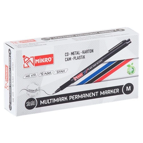Mikro Asetat Kalemi Permanent M Seri Siyah Mk 419