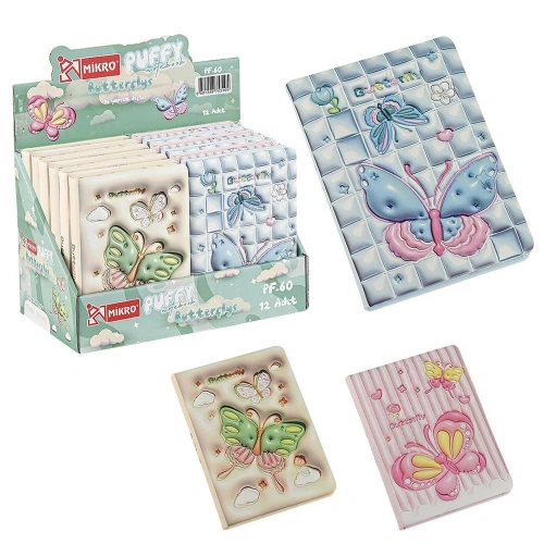 Mikro Not Defteri Puffy Butterflys Pf-60