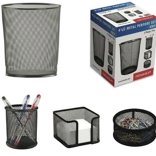 Mimaks Metal Set 4 Lü Gri Ms-4