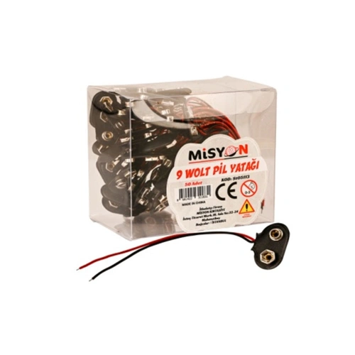 Misyon Pil Yatağı 9 Volt 50 Li Msy-0983