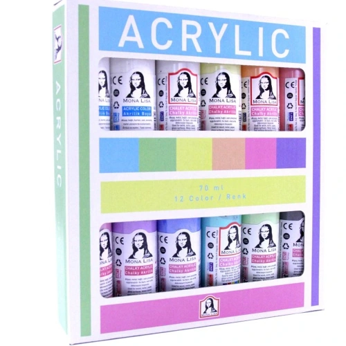 Mona Lisa Akrilik Boya 12x70 Ml Set (chalk)