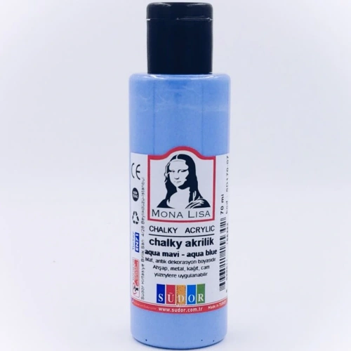 Mona Lisa Akrilik Boya Chalky 70 Ml Aqua Mavi Sd170-07