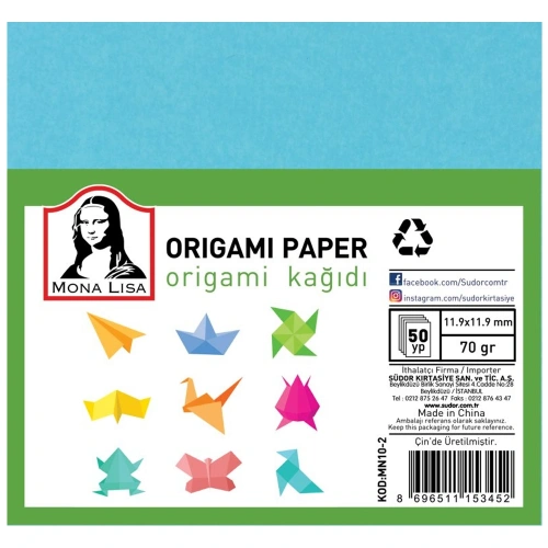 Mona Lisa Origami Kağıdı 9x9 70 Gr 50 Yp
