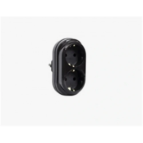 Mutlusan 2li Topraklı Fiş-priz Düz Tip Siyah (001 170 033006 00 11) Standart