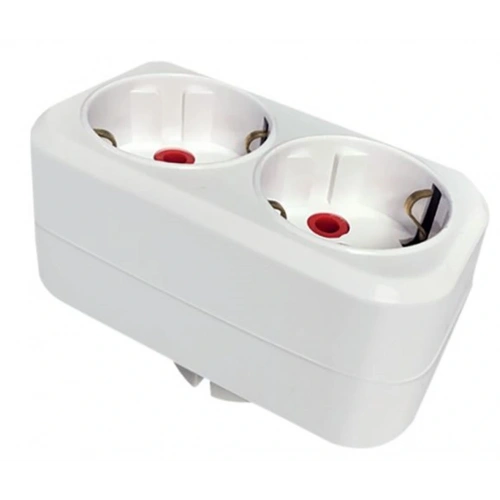 Mutlusan İkili Topraklı Fiş-Priz Düz Tip Beyaz (001 170 033006 00 00)