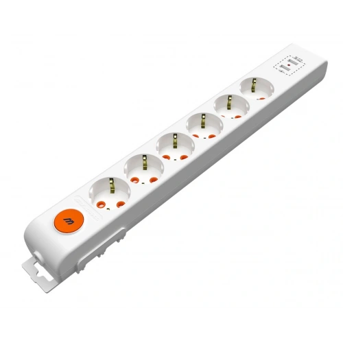 Mutlusan Rı-tech 6lı Anahtarlı 2usb Klemensli Topraklı  Grup Priz  (001 175 650001 00 00)