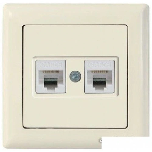 Mutlusan Rita Data Priz 2xrj45 (cat6)  (2220 141 0101b)  Beyaz Blisterli