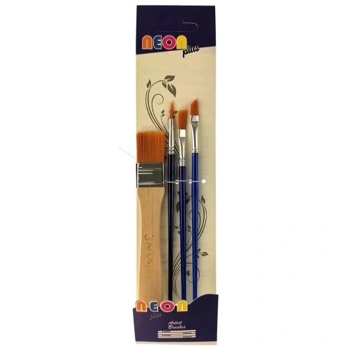 Neon Fırça Seti 4 Lü Hkd-144