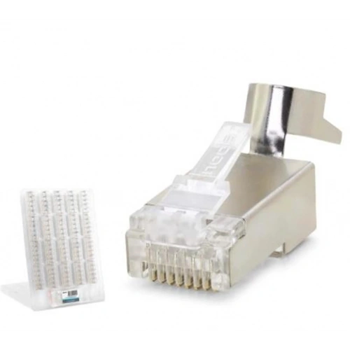 Nodar Nd2425 Cat7 Ez Rj45 Metal B Kalite Konnektör 100 Adet Plastik Kutu - Silverı