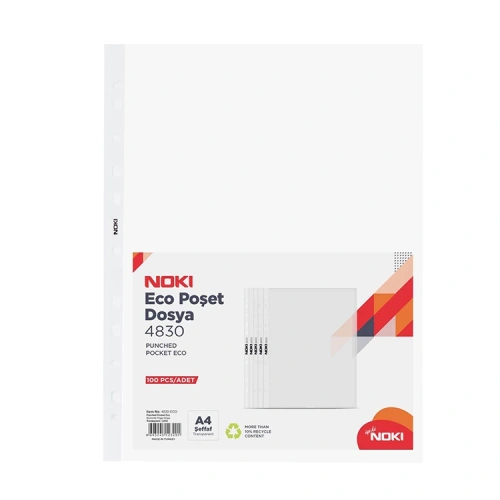 Noki Poşet Dosya Ekonomik 100 LÜ A4 4830-ECO