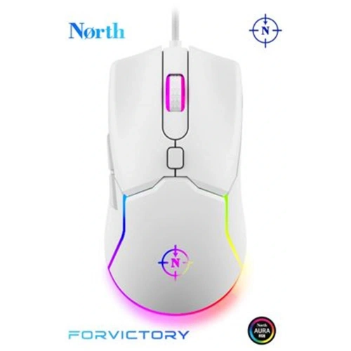 North Air White RGB Kablolu Profesyonel Oyuncu Mouse