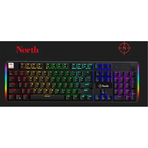 North Shield Blue Switch Türkçe Q RGB Mekanik Gaming Klavye