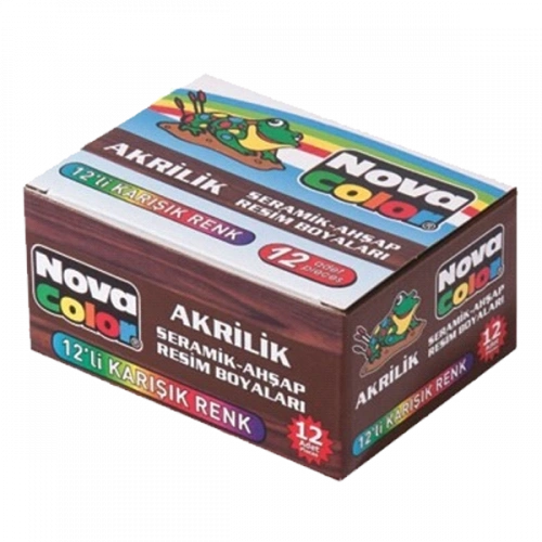 Nova Color Akrilik Boya Şişe 30 Cc 12 Renk Nc-179