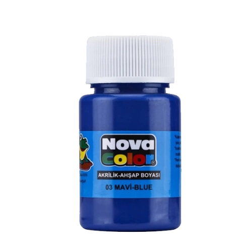Nova Color Akrilik Boya Şişe 30 CC Mavi NC-171