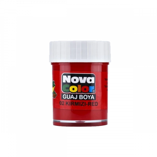 Nova Color Guaj Boya Şişe 12 Lİ Kırmızı NC-104