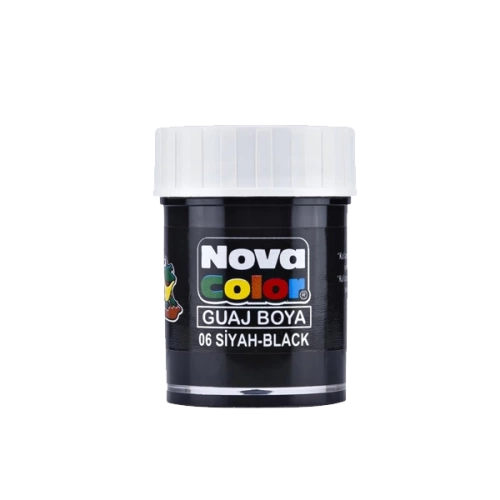 Nova Color Guaj Boya Şişe 12 Lİ Siyah NC-108