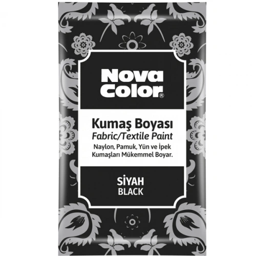 Nova Color Kumaş Boyası Toz 12 Gr Siyah Nc-904