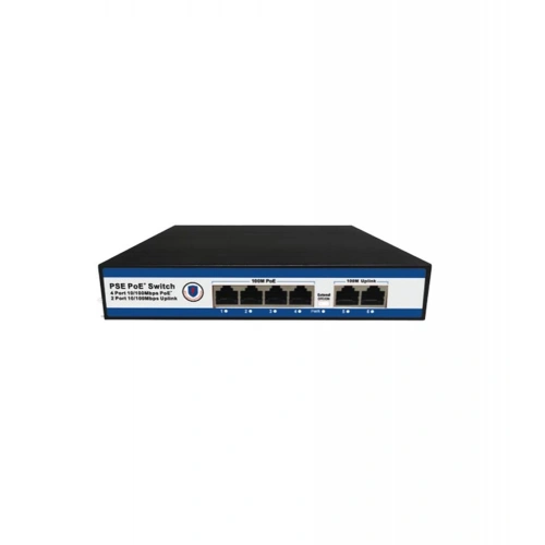 Nova Nvc-pse0420 4 Port Poe+ 10-100 Mbps 2 Port 10-100 Mbps Uplink Switch 65w