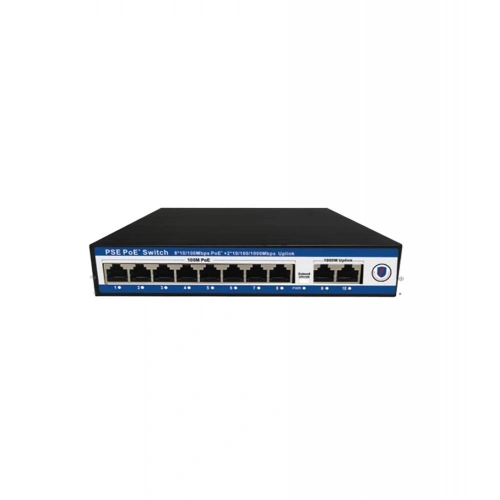 Nova Nvc-pse0820g 8 Port Poe+ 10-100 Mbps 2 Port 10-100-1000 Mbps Uplink Switch 120w