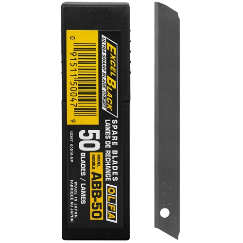 Olfa Maket Bıçağı Yedek Dar 50 Li Siyah Abb-50