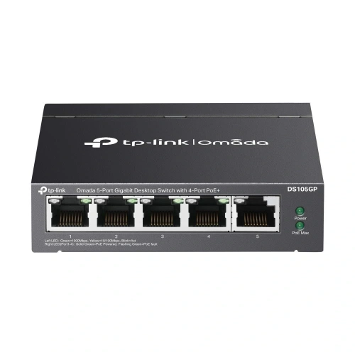 Omada Tp-link Ds105gp 5 Port 10-100-1000 Poe+ Switch Çelik Kasa Rack Mount