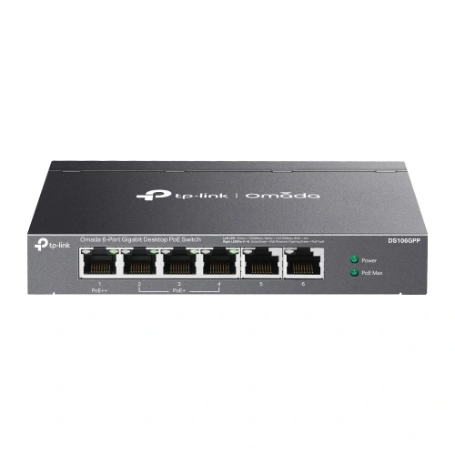 Omada Tp-link Ds106gpp 4 Port 10-100-1000 Poe+ Switch 2 Port Uplink Çelik Kasa Rack Mount