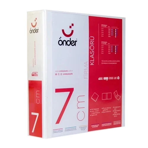 Önder Sunum Klasörü 2 Halkalı 70 MM A4 Siyah 2007-3